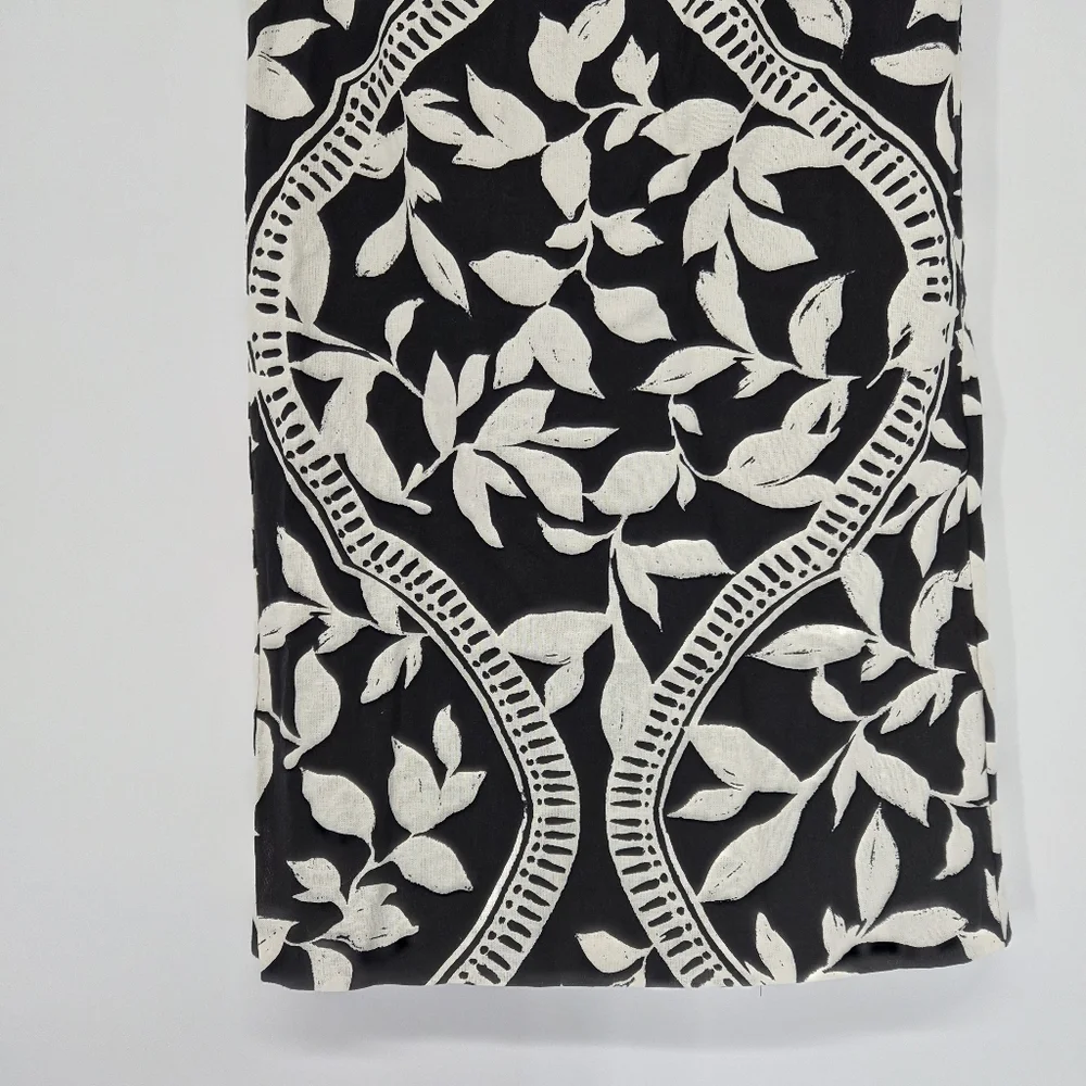 Parker Kiley Straight Midi Cotton Linen Blend Boho‎ Skirt Sz8 - Picture 4 of 13